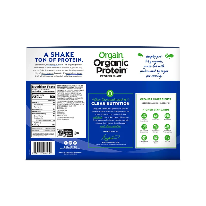 26g Organic Protein? Grass Fed Protein Shake