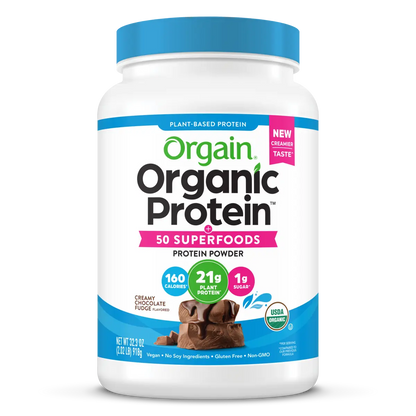Organic Protein? & Superfoods Plant Based Protein Powder - Creamy Chocolate Fudge