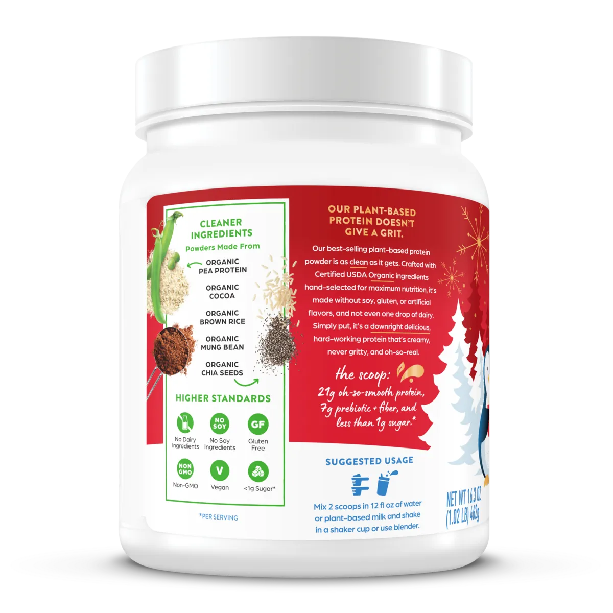 Organic Protein? Plant Based Protein Powder - Peppermint Hot Cocoa