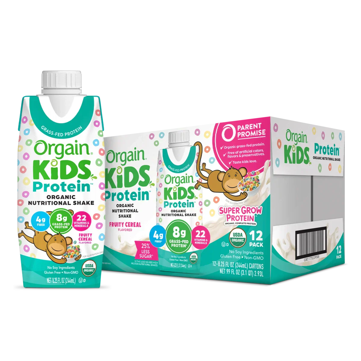 Kids Protein Organic Nutrition Shake - Fruity Cereal